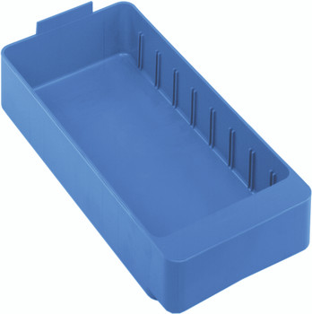 Super Tuff Euro Drawer, 11-5/8"L x 5-9/16"W x 2-1/8"H, front pull handle, Blue, Blue, Polysteryne, QED401BL