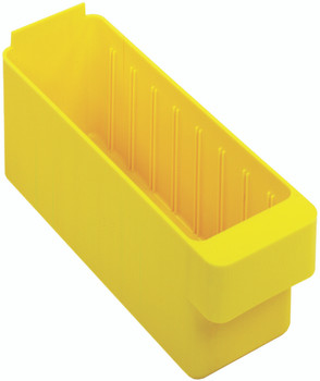 Super Tuff Euro Drawer, 11-5/8"L x 2-3/4"W x 4-3/8"H, front pull handle, Yellow, Yellow, Polysteryne, QED501YL