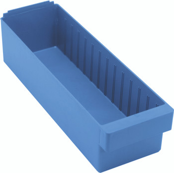 Super Tuff Euro Drawer, 17-3/4"L x 5-9/16"W x 4-5/8"H, front pull handle, Blue, Blue, Polysteryne, QED602BL
