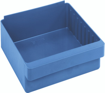 Super Tuff Euro Drawer, 11-7/8"L x 11-1/8"W x 4-5/8"H, front pull handle, Blue, Blue, Polysteryne, QED801BL
