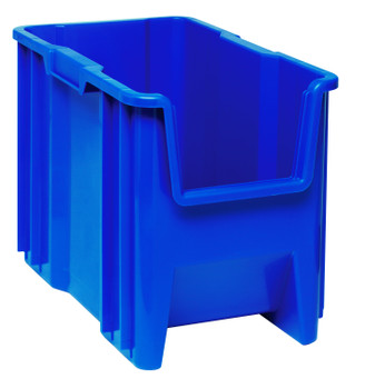 Container, stacking, 17-1/2" x 10-7/8" x 12-1/2", Blue, Blue, Polypropylene, QGH600BL