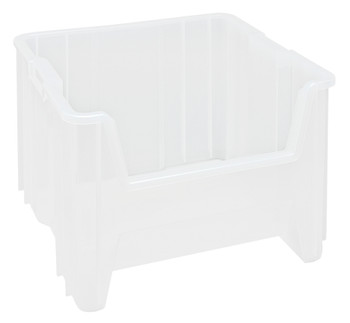 Container, stacking, 17-1/2" x 16-1/2" x 12-1/2", Clear, Clear, Polypropylene, QGH800CLCS
