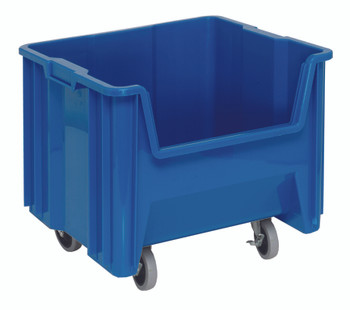 Mobile Container, stacking, 17-1/2" x 16-1/2" x 15-1/2", Blue, Blue, Polypropylene, QGH805MOBBLCS