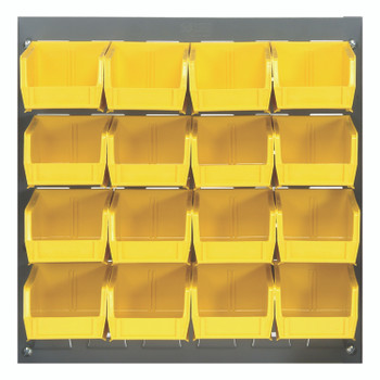 Louvered Panel, wall mounted, 18"L x 6"D x 19"H, Gray, Yellow, Carbon Steel, QLP-1819-210-16YL