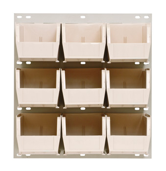 Louvered Panel, wall mounted, 18"L x 11"D x 19"H, Oyster White, Ivory, Carbon Steel, QLP-1819HC-230-9IV
