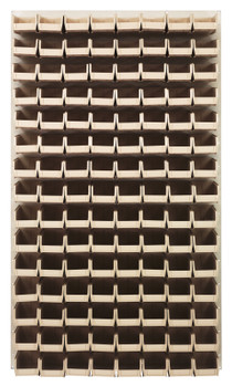 Louvered Panel, wall mounted, 36"L x 8"D x 61"H, Oyster White, Ivory, Carbon Steel, QLP-3661HC-220-120IV
