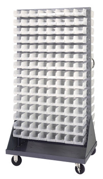 Louvered Rack, 36"W x 25"D x 72"H, 1200 lb. capacity, Gray, Clear, Carbon Steel, QMD-36H-220CL