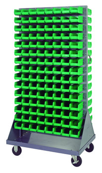 Louvered Rack, 36"W x 25"D x 72"H, 1200 lb. capacity, Gray, Green, Carbon Steel, QMD-36H-220GN