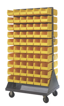 Louvered Rack, 36"W x 25"D x 72"H, 1200 lb. capacity, Gray, Yellow, Carbon Steel, QMD-36H-230YL