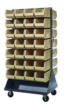 Louvered Rack, 36"W x 30"D x 72"H, 1200 lb. capacity, Gray, Ivory, Carbon Steel, QMD-36H-240IV