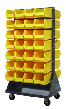Louvered Rack, 36"W x 30"D x 72"H, 1200 lb. capacity, Gray, Yellow, Carbon Steel, QMD-36H-240YL