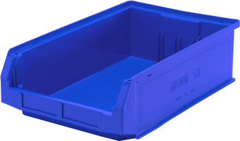 Magnum Bin, 19-3/4"L x 12-3/8"W x 5-7/8"H, 150 lbs. stack capacity, Blue, Blue, Polypropylene, QMS531BL