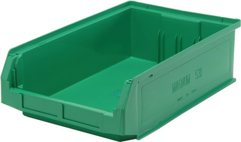 Magnum Bin, 19-3/4"L x 12-3/8"W x 5-7/8"H, 150 lbs. stack capacity, Green, Green, Polypropylene, QMS531GN