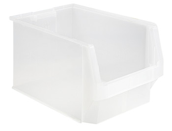 Magnum Bin, 19-3/4"L x 12-3/8"W x 11-7/8"H, 150 lbs. stack capacity, Clear, Clear, Polypropylene, QMS533CL