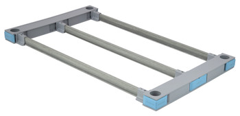 Millenia Shelf Frame, 42"W x 24"D, for use with drying cradles, Gray, 0, Polypropylene, QP2442F