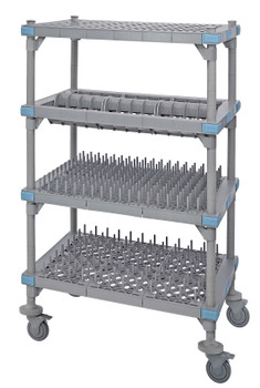 Millenia Drying Rack Unit, mobile, 42"W x 24"D x 68"H, Gray, 0, Polypropylene/ABS, QPM244268PDR1