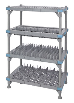 Millenia Drying Rack Unit, mobile, 42"W x 24"D x 68"H, Gray, 0, Polypropylene/ABS, QPM244268WDR