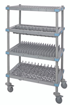 Millenia Drying Rack Unit, mobile, 30"W x 24"D x 68"H, Gray, 0, Polypropylene/ABS, QPM245468DR