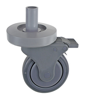 Millenia Caster Kit, includes: set of (4) swivel polymer casters, (2) with break, Gray, 0, Polymer, QPPSC-5S