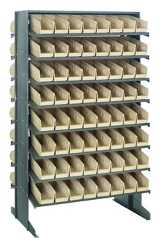 Pick Rack, slopped, double sided, Gray, Ivory, Carbon Steel, QPRD-101IV