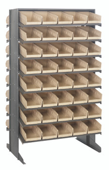 Pick Rack, slopped, double sided, Gray, Ivory, Carbon Steel, QPRD-102IV