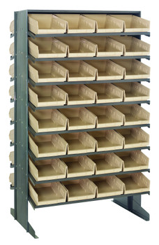 Pick Rack, slopped, double sided, Gray, Ivory, Carbon Steel, QPRD-107IV