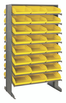 Pick Rack, slopped, double sided, Gray, Yellow, Carbon Steel, QPRD-109YL