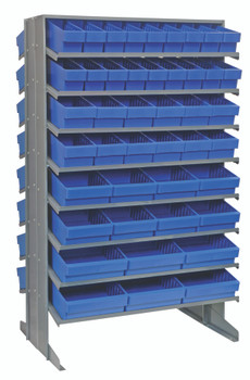 Pick Rack, slopped, double sided, Gray, Blue, Carbon Steel, QPRD-5678BL