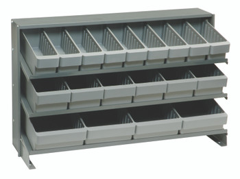 Pick Rack, slopped, bench style, Gray, Gray, Carbon Steel, QPRHA-567GY