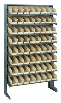 Pick Rack, slopped, single sided, Gray, Ivory, Carbon Steel, QPRS-101IV