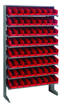 Pick Rack, slopped, single sided, Gray, Red, Carbon Steel, QPRS-101RD