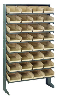 Pick Rack, slopped, single sided, Gray, Ivory, Carbon Steel, QPRS-107IV