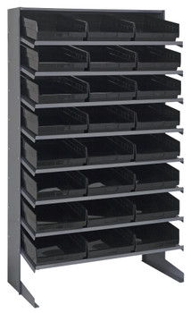 Pick Rack, slopped, single sided, Gray, Black, Carbon Steel, QPRS-110BK