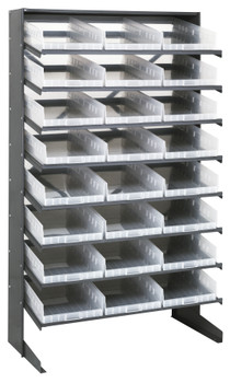 Pick Rack, slopped, single sided, Gray, Ivory, Carbon Steel, QPRS-110IV