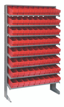 Pick Rack, slopped, single sided, Gray, Red, Carbon Steel, QPRS-501RD