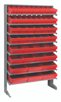 Pick Rack, slopped, single sided, Gray, Red, Carbon Steel, QPRS-5678RD