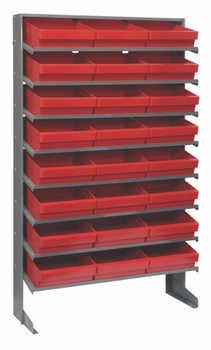 Pick Rack, slopped, single sided, Gray, Red, Carbon Steel, QPRS-801RD