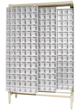 Free Standing Slider, 48"W x 18"D x 77"H, 2000 lbs load capacity, Ivory, White, Carbon Steel, QS-306-56WT