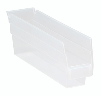 Economy Shelf Bin, nesting, 11-5/8"D x 2-3/4"W x 4"H, Clear, Clear, Polypropylene, QSB100CLCS