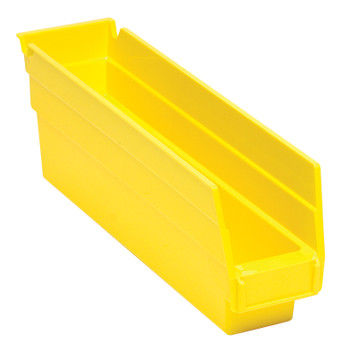 Economy shelf bin, nesting, 11-5/8"D x 2-3/4"W x 4"H, Yellow, Yellow, Polypropylene, QSB100YLCS