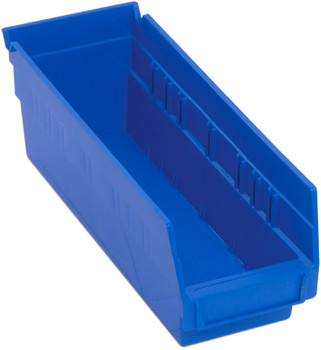 Economy shelf bin, nesting, 11-5/8"D x 4-1/8"W x 4"H, Blue, Blue, Polypropylene, QSB101BLCS