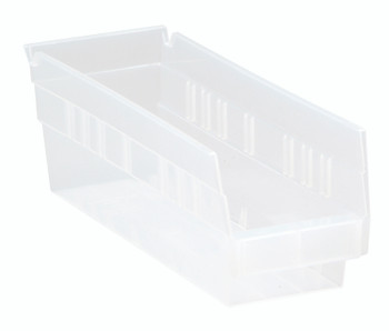 Economy Shelf Bin, nesting, 11-5/8"D x 4-1/8"W x 4"H, Clear, Clear, Polypropylene, QSB101CL