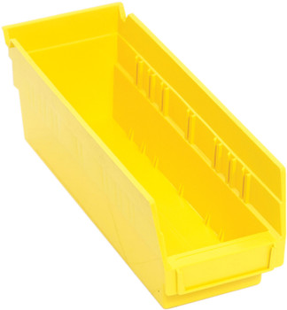 Economy shelf bin, nesting, 11-5/8"D x 4-1/8"W x 4"H, Yellow, Yellow, Polypropylene, QSB101YLCS