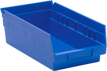 Economy shelf bin, nesting, 11-5/8"D x 6-5/8"W x 4"H, Blue, Blue, Polypropylene, QSB102BLCS