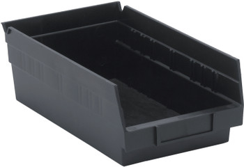 Economy Shelf Bin, nesting, conductive, Black, Black, ESD, QSB102CO