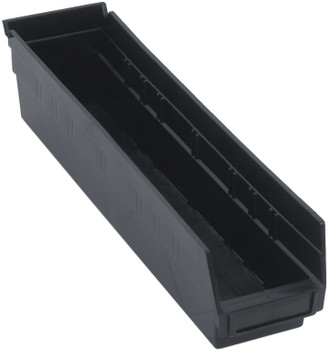 Economy shelf bin, nesting, 17-7/8"D x 4-1/8"W x 4"H, Black, Black, Polypropylene, QSB103BK