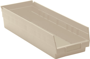 Economy shelf bin, nesting, 17-7/8"D x 6-5/8"W x 4"H, Ivory, Ivory, Polypropylene, QSB104IV