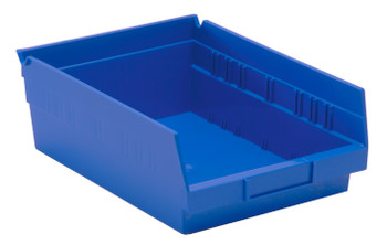 Economy shelf bin, nesting, 11-5/8"D x 8-3/8"W x 4"H, Blue, Blue, Polypropylene, QSB107BL