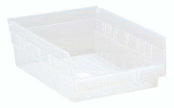 Economy Shelf Bin, nesting, 11-5/8"D x 8-3/8"W x 4"H, Clear, Clear, Polypropylene, QSB107CLCS
