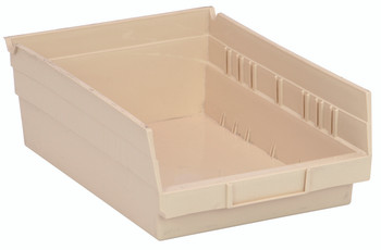 Economy shelf bin, nesting, 11-5/8"D x 8-3/8"W x 4"H, Ivory, Ivory, Polypropylene, QSB107IV